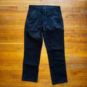 Brahma Mens Black Utility‎ Carpenter Work Pants Straight Leg 32x32 Hammer Loop